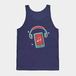 handphone and earphone Tank Top